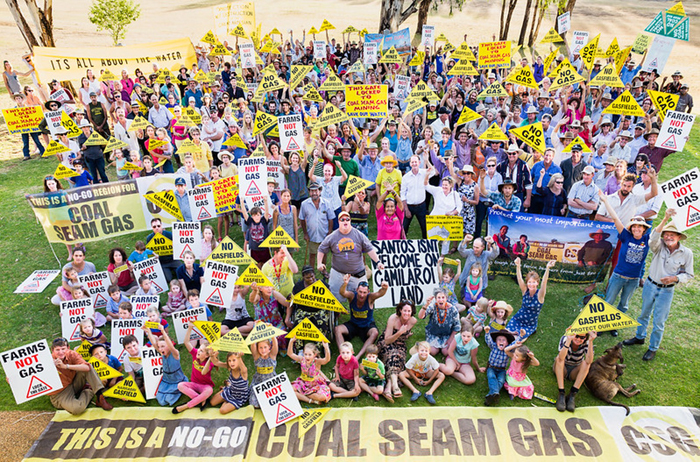 Narrabri coal seam gas protest. Credit: Lock the Gate Alliance / Jarrah Joseph McGrath